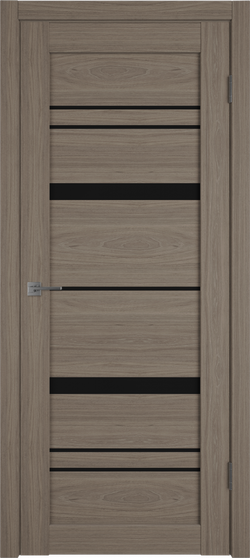 Межкомнатная дверь экошпон VFD (ВФД) Atum Pro 26 Brun Oak стекло Black Gloss