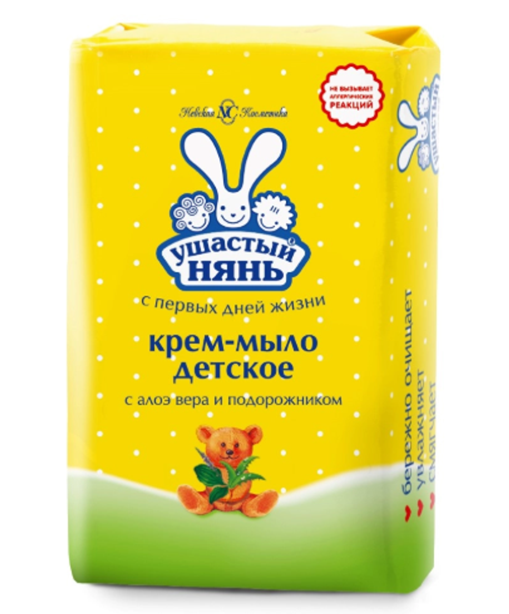 Мыло "Ушастый нянь" 90гр Алоэ Вера и подорожник