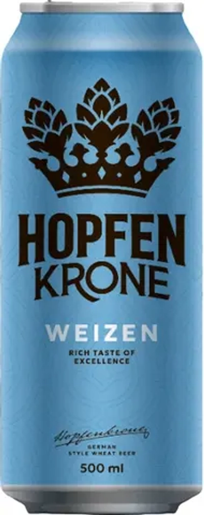 Пиво Хопфенкроне Вайцен / Hopfenkrone Weizen 0.5 - банка