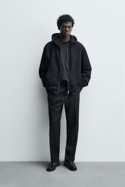 ZARA БРЮКИ ИЗ 100% ШЕРСТИ, МОРСКОЙ СИНИЙ