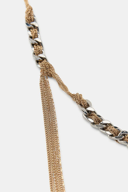 ZARA ОЖЕРЕЛЬЕ С ЦЕПОЧКАМИ, ЗОЛОТОЙ/СЕРЕБРЯНЫЙ