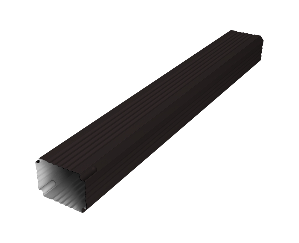 Труба гофрированная Vortex Lite Matt 76х102х1000мм RAL 9005 черный
