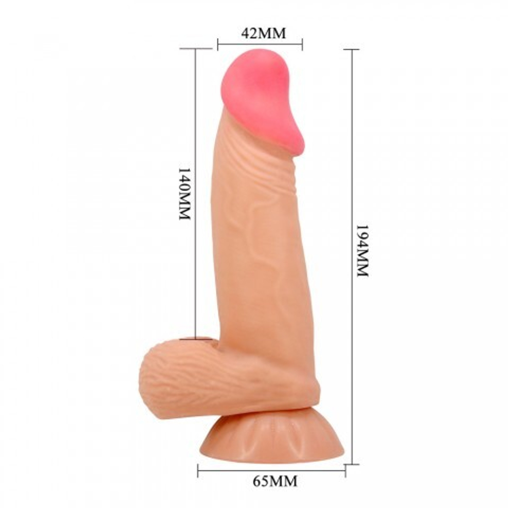 Реалистичный фаллоимитатор Duvall, 19,4 см