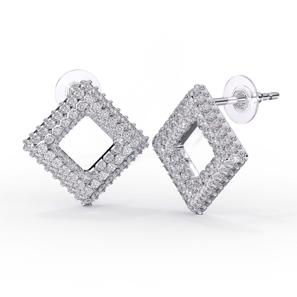 Медицинские серьги-пусеты Heart Open Frame Biojoux BJT258