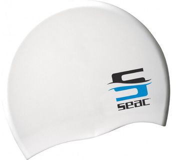 Шапочка для плавания Seac Swim силиконовая белый