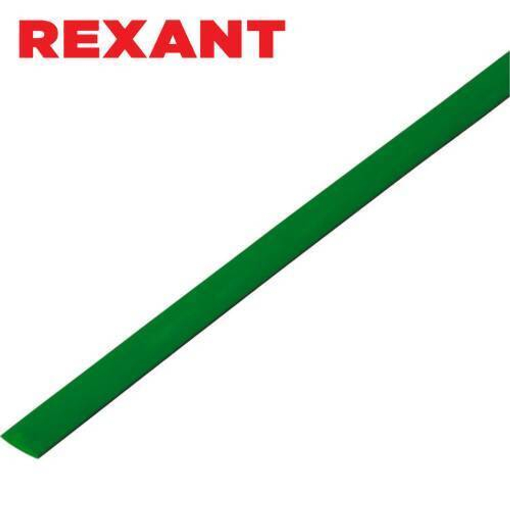 4,0/2,0 мм 1м термоусаживаемая трубка зеленая Rexant/20-4003