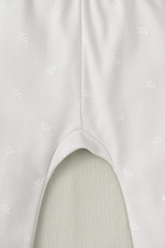 К 4718/белые веточки на бежевом брюки для девочки