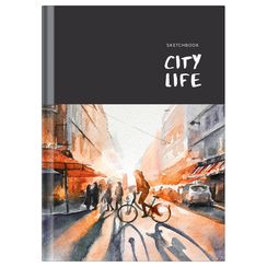 Скетчбук 100л. А5 7БЦ BG "City life"