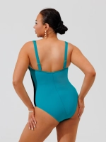 Купальник Zebra слитный без костей бразилиана (бирюза)