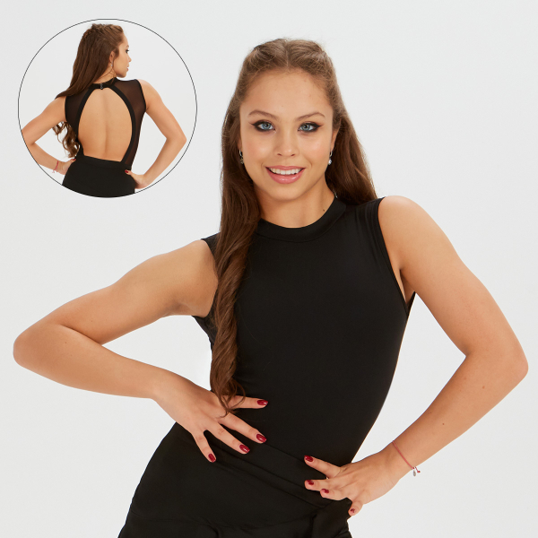 Боди с открытой спиной без рукавов