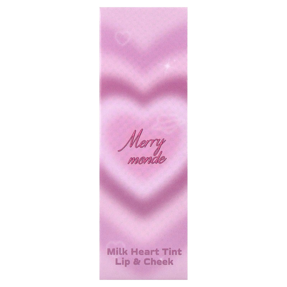 Merrymonde, Milk Heart, оттенок для губ и щек, 03 Mute Milk, 5 г