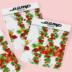 Ткань муслин переплетение цветов