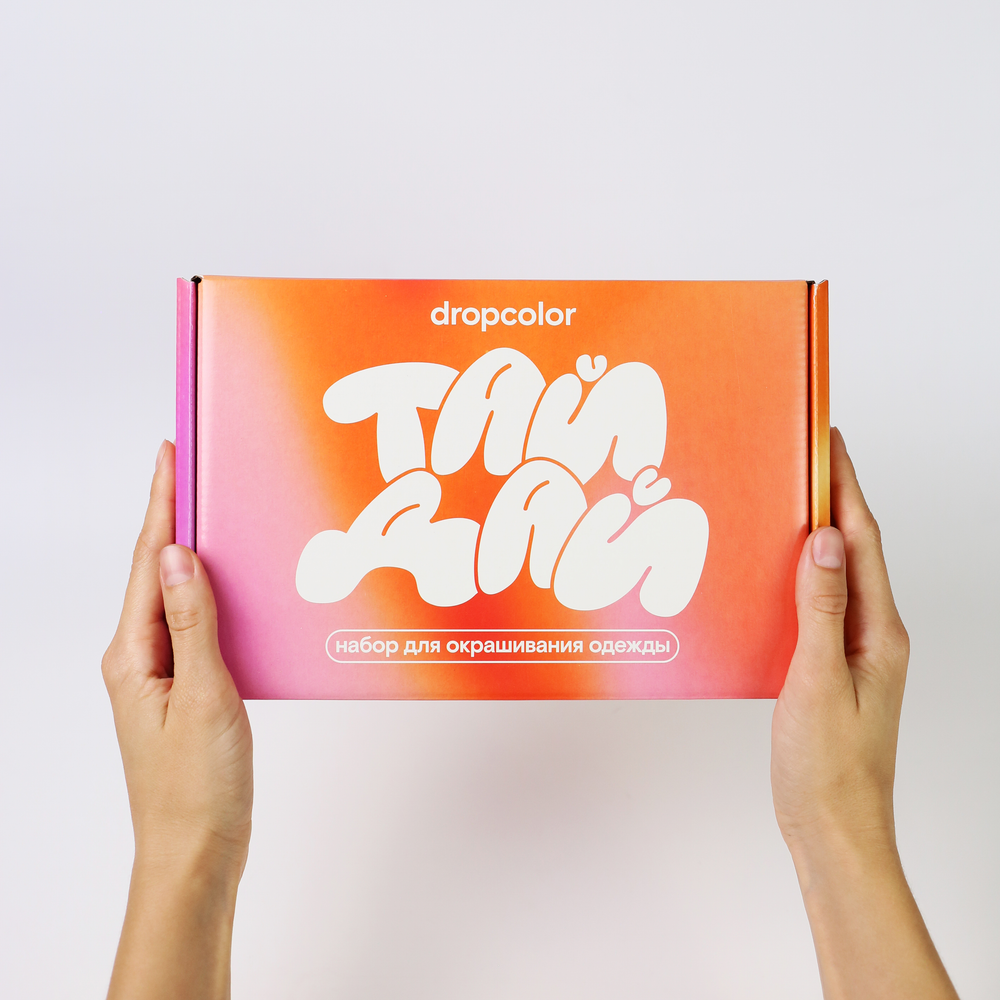 Набор тай-дай с футболкой пастельный