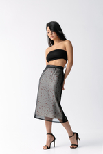 Двухслойная юбка прямого кроя