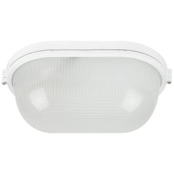 Светильник ЭРА НБП 04-100-001 Акватермо алюминий/стекло IP54 E27 max 100Вт 280х160 овал белый