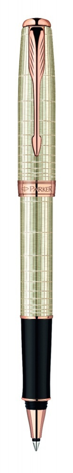 Ручка-роллер Parker Sonnet T535 VERY PREMIUM Feminine, (серебро 925 пробы, 16.96) цвет: Silver PGT, перо: F, цвет чернил: black, в подарочной упаковке