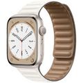 Apple Leather Link for Apple Watch 38|40|41mm S/M Chalk (Бежевый) MJKD3ZM/A