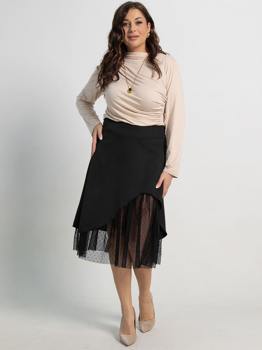 Юбка Виттория (черная) Ю15110-3М LT Collection