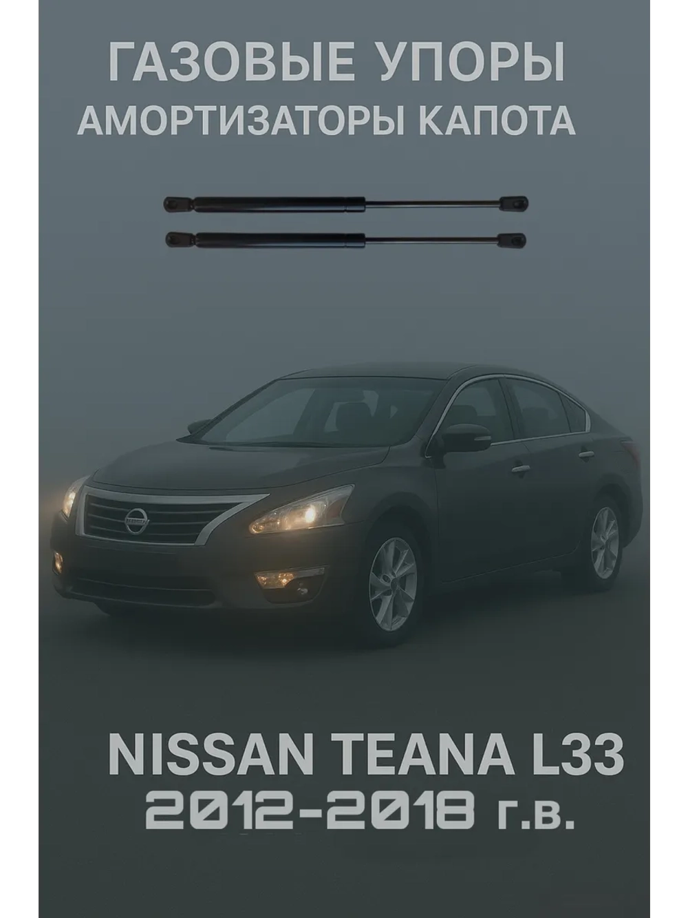 Газовые упоры капота Nissan Teana L33 2012-2018гг.