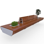 Скамья с 2-мя вазонами Nesso