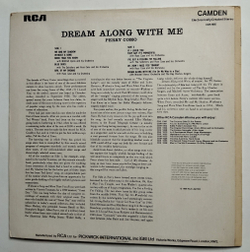 Винтажная виниловая пластинка LP Perry Como Dream Along With Me (UK 1969)