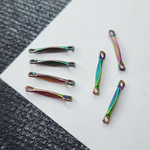 Коннектор, сталь, титановое покрытие, красивая форма, р-р 13×2.5 мм, штучно