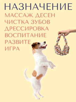 Прочный канат для собак средних - мелких пород 55 см