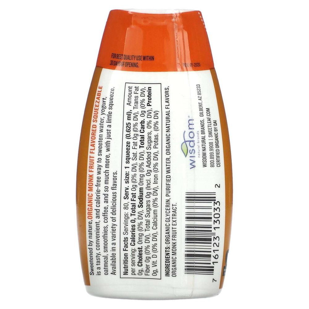 SweetLeaf Stevia, Органический подсластитель с фруктами монаха, английский ирис, 50 мл (1,7 жидк. Унции)
