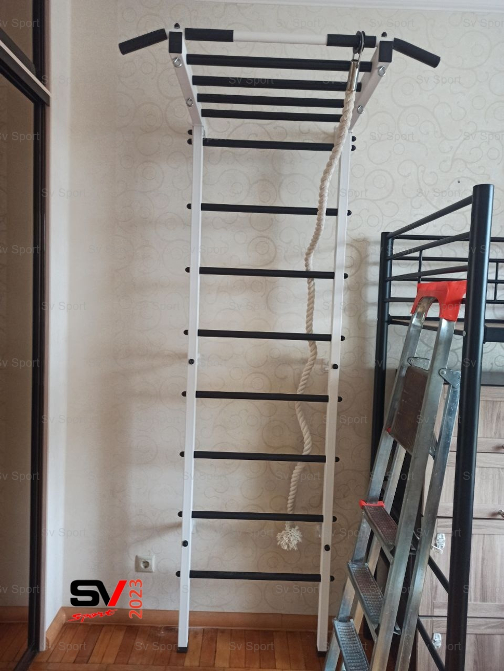 Монтаж шведской стенки Sv Sport в пеноблочные, газоблочные стены