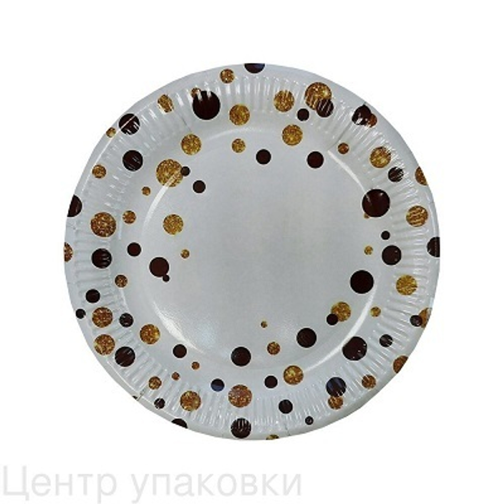 Тарелка картон. 230мм. "ВЕЧЕРИНКА"/6 шт белый