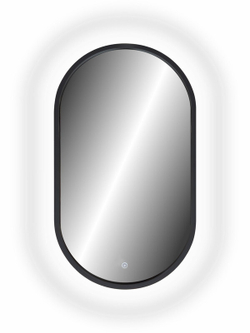 Зеркало "Prime Black Led" 450х800 в МДФ раме