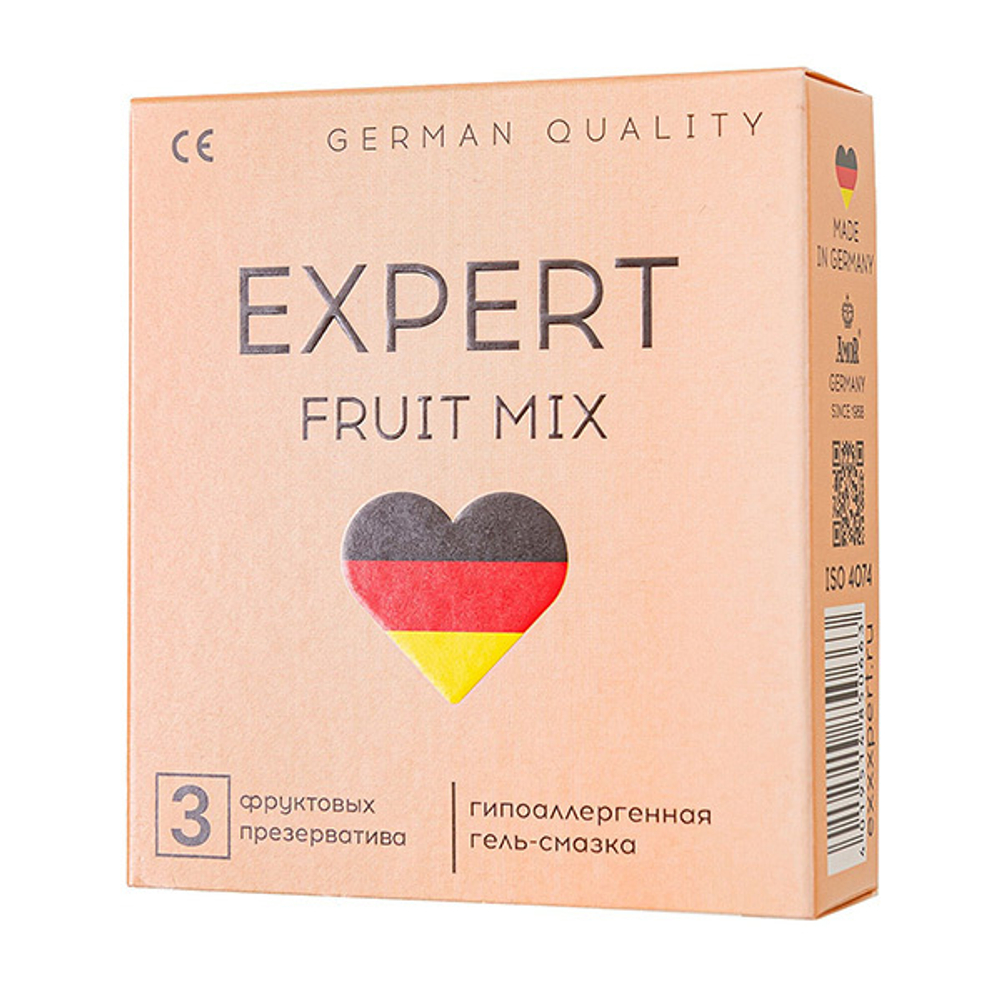 Ароматизированные презервативы Expert Fruit Mix 3шт