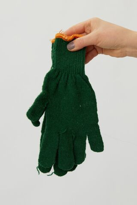 Перчатки из шерсти зеленого цвета