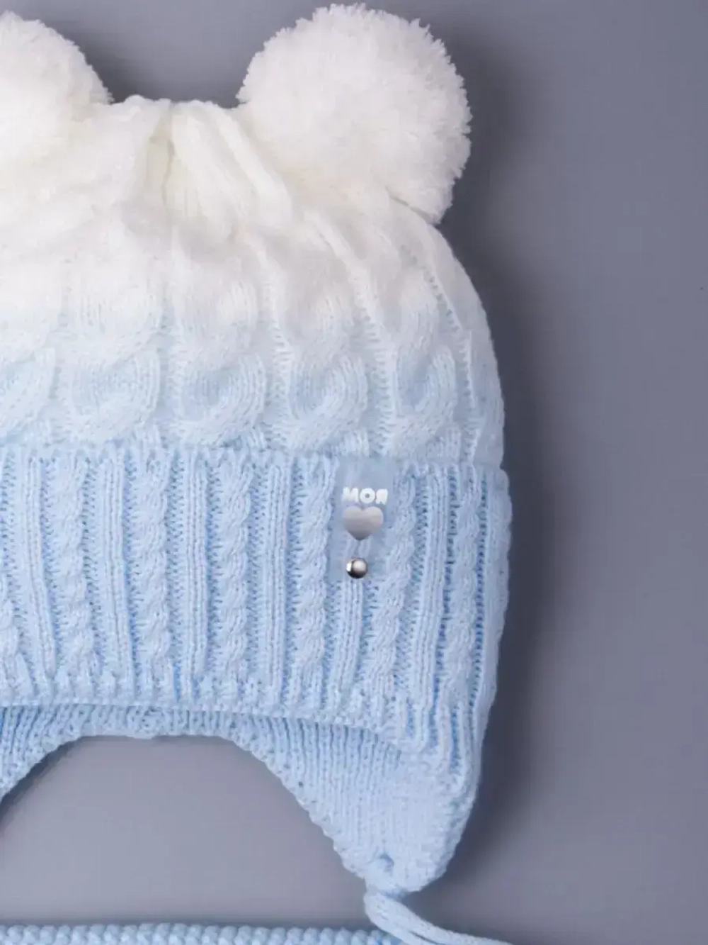 Шапка для девочки осенняя вязаная и снуд