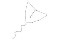 Колье-галстук Сердечки, сталь