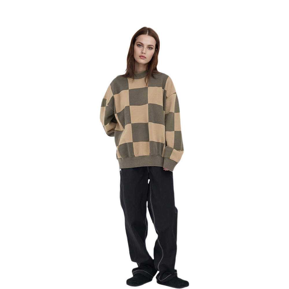 Толстовки Stussy FW21 Blur Checker Fleece Mock Neck, 218129