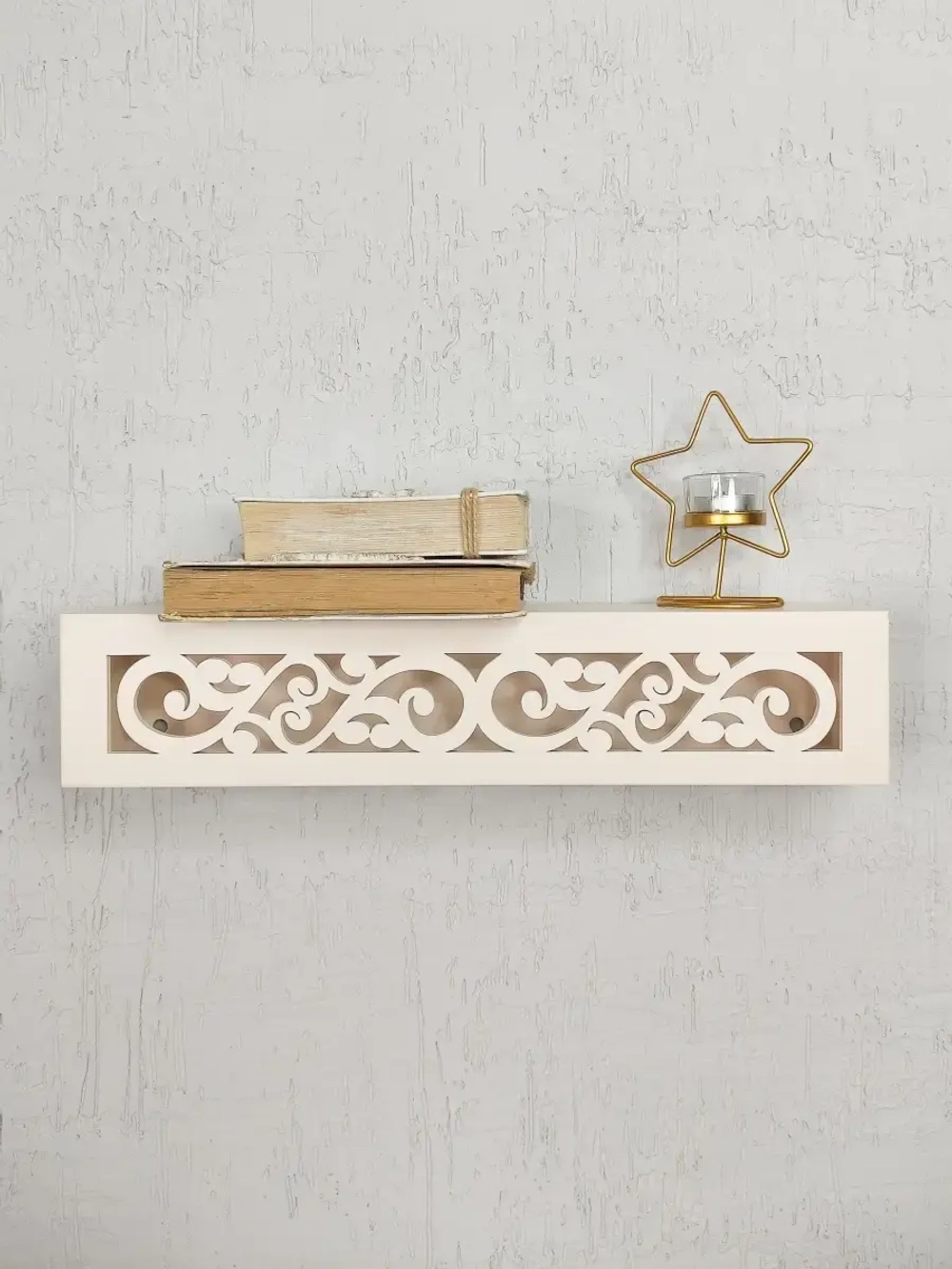 Полка настенная навесная 49*10*10 см