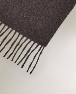 Zara Home - Декоративный плед с бахромой, серый, 220x240 см