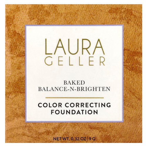 Laura Geller, тональный крем для коррекции цвета Baked Balance-N-Brighten, оттенок 0006025B золотистый, 9 г (0,32 унции)