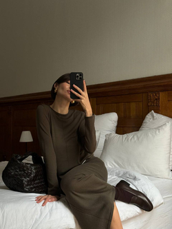 Джемпер с рустом LOREN, хаки