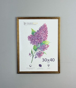 Фоторамка 30х40 см, коричневая, орнамент золото, арт. 3040.144276
