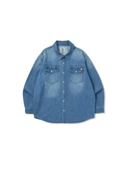 Джинсовая рубашка с двумя карманами