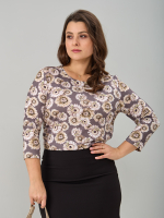 Лонгслив Лнв-306/серый-хризантемазеленая