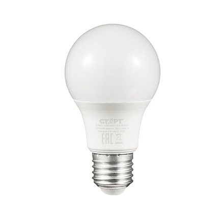 Лампа светодиодная LED Старт ECO Груша, E27, 10 Вт, 2700 K, теплый свет