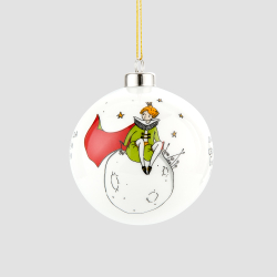 Набор из 3 елочных шаров Farforite «Маленький принц» в подарочной коробке