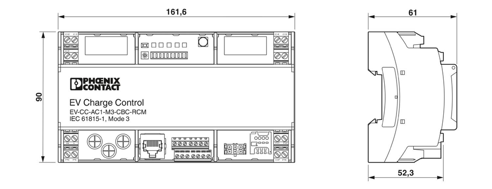 1018702 - EV-CC-AC1-M3-CBC-RCM-ETH-3G - AC yправление зарядкой