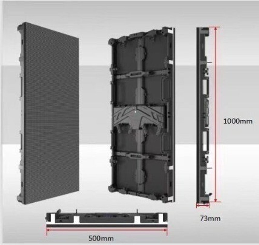 R/Cabinet 500×1000 мм Outdoor — прокатный кабинет LED экрана IP65