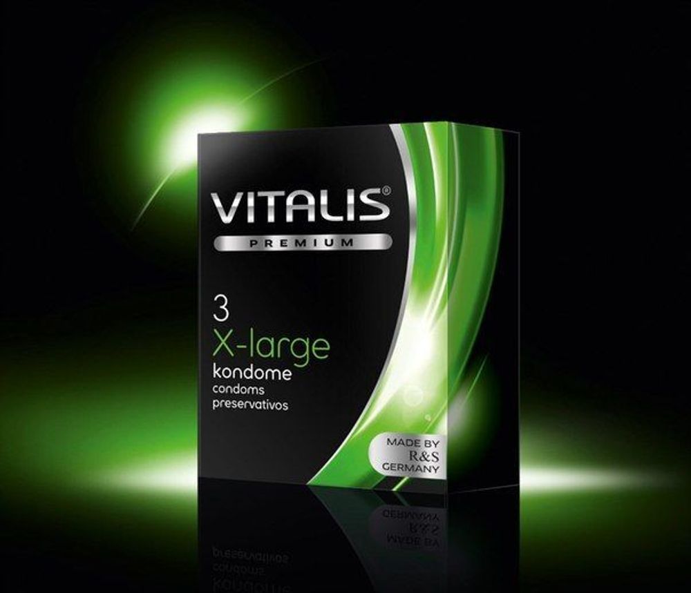 Презервативы Vitalis Premium 3 шт - увелич р-ра (шир 57mm)