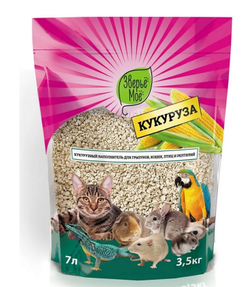 Зверьё Моё Наполнитель для туалета Кукурузный, 3,5кг