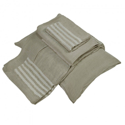 Постельное белье 2 спальное евро макси Hamam Hanim натуральное